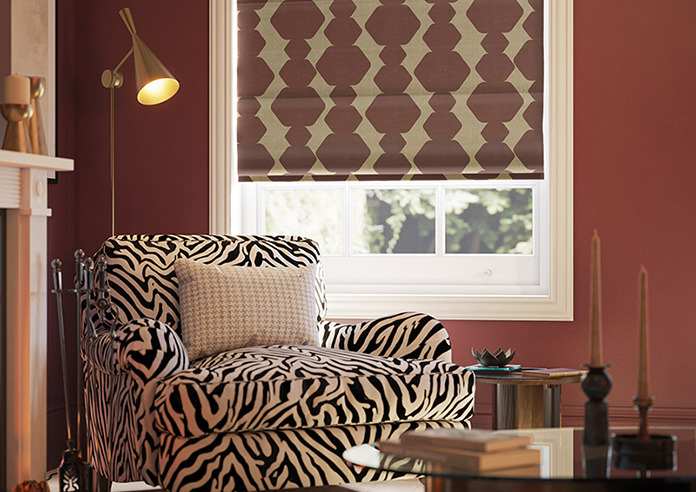 Construct, Wild Red - Twist&Fit Roman Blind - Image 5